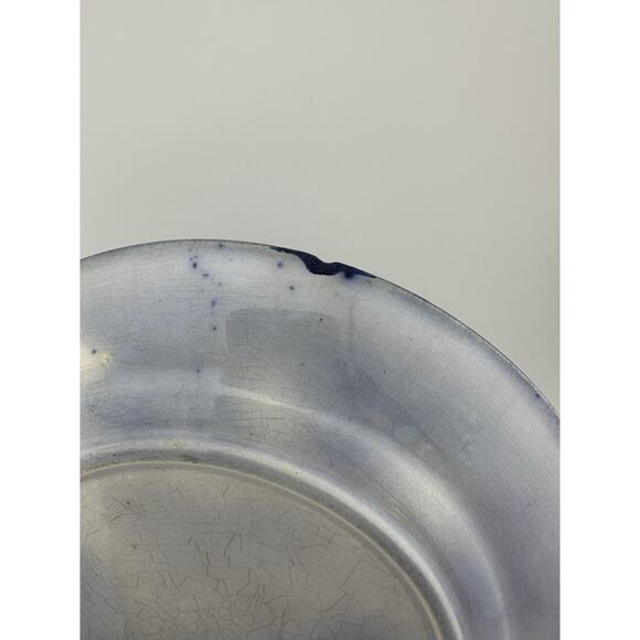 KIN-SHAN Flow Blue Staffordshire Chinoiserie 8.5" Plate By E.C.  Co 1850 - Picture 8 of 8